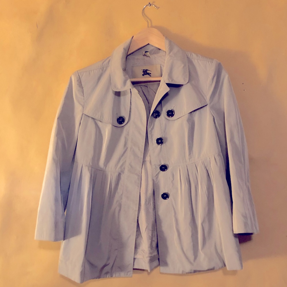BURBERRY CROPPED POPLIN LIGHT WINDBREAKER